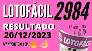 🍀 Resultado Lotofácil 2984 [upl. by Irfan781]