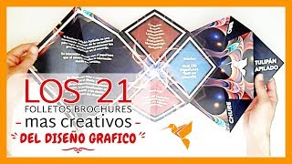 ⭐✨ LOS 21 FOLLETOS MAS CREATIVOS DEL DISEÑO GRÁFICO 👍  IDEAS CREATIVAS ✅  brochure3dcom [upl. by Jesus837]