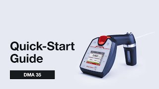 How to Use the DMA 35 Handheld Density Meter  Quick Start Guide  Anton Paar [upl. by Aldo692]