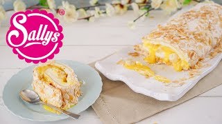 ZitronenBaiserrolle mit Lemoncurd  luftig amp leicht  glutenfrei  Sallys Welt [upl. by Zeralda421]