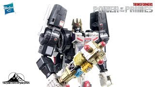 Optibotimus Reviews 2018 SDCC Transformers Power of the Primes THRONE OF THE PRIMES [upl. by Ilajna]