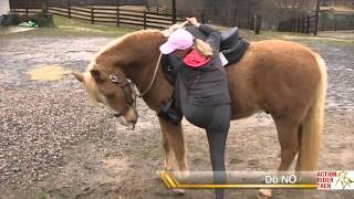 Mounting From Ground with Treeless Saddles [upl. by Adyht]