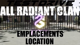 TOUS EMPLACEMENTS TRESOR RADIANT CLAN Test Drive Unlimited Solar Crown ALL CLANS RADIANT LOCATION [upl. by Aticilef]