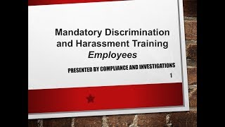 JCPS Mandatory Discrimination and Harassment Training [upl. by Yrmac]