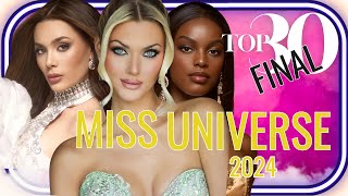 NEW RELEASE Miss Universe 2024 Top 30 Final Leaderboard [upl. by Elokcin]