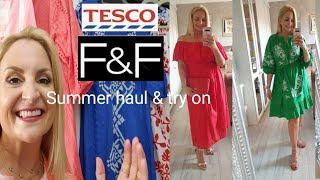 Tesco FampF fantastic summer clothing haul try on [upl. by Rosalia]