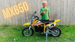 Razor MX650 Electric Dirt Bike Unboxing amp First Rides [upl. by Earle745]