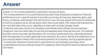 Which of the following is true about an income statement [upl. by Sad]