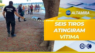 Homem é assassinado na orla de Altamira PA  SBT Altamira [upl. by Ailama]