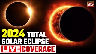 Total Solar Eclipse 2024 LIVE Updates Surya Grahan In India  Eclipse Across North America 2024 [upl. by Akinoj349]