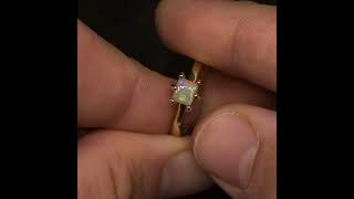 Simple Faceted 6Prong Split Adjustable Custom Designer Rose Gold Opal Ring facetopal facetring [upl. by Ihcalam]