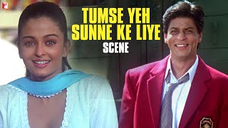 Tumse Yeh Sunne Ke Liye  Scene  Mohabbatein  Shah Rukh Khan Aishwarya Rai  Aditya Chopra [upl. by Frankie]