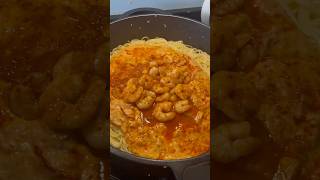 Spaghetti with shrimps spaghettishrimpnoodleseasyrecipe shorts [upl. by Wittenburg535]