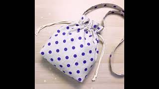 Easy To Make Drawstring Bag😚 [upl. by Elyrad]