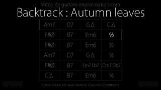 Autumn leaves  Les feuilles mortes 120 bpm  Backing track [upl. by Ulrikaumeko404]