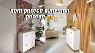 COMO FIZEMOS UMA REFORMA INCRÃVEL NESSA PAREDE DE CASA QUE FICOU LINDA [upl. by Gerty398]