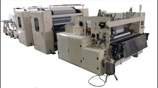 Automatic glue lamination kitchen towel paper color printing machine [upl. by Yrahca]