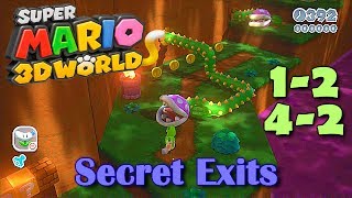 Super Mario 3D World  Secret Exits Skip World 1 and World 4 [upl. by Nee93]