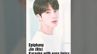 Epiphany Karaokeinstrumental By Jin BTS  Easy Lyrics Con letra fácil [upl. by Nwahsan377]