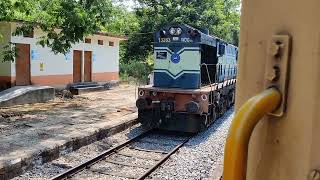 Passenger stops and departs from a small station in style [upl. by Nauqram]