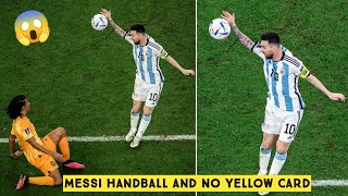 😱 Messi Handball and No Yellow Card vs Netherlands [upl. by Cirri72]