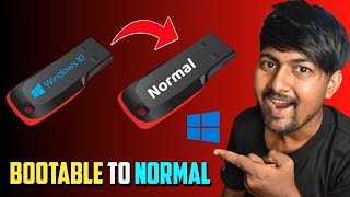 How To Convert Bootable Pen Drive To Normal Pen Drive In Hindi [upl. by Sheree103]