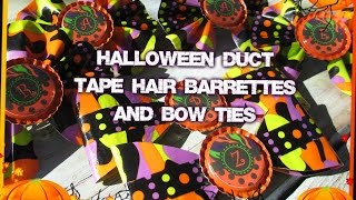 How to Make Duct Tape Hair bows with Bottle Cap Monograms for Halloween or Anytime [upl. by Nima235]