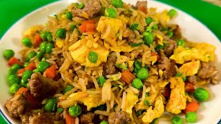 Когда мне лень готовить я делаю это блюдо Очень вкусный жареный рис с яйцом и овощами покитайски [upl. by Armallas]