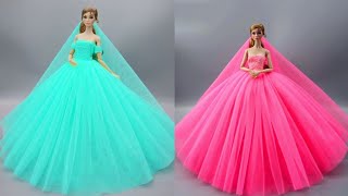 Disney Princess Doll Makeover  DIY Miniature Ideas for Barbie  Wig Dress Faceup and More DIY [upl. by Roxi]