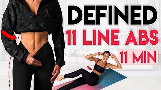 GET DEFINED 11 LINE ABS 🔥 Belly Fat Burn amp Toned Abs  11 min Workout [upl. by Akla]