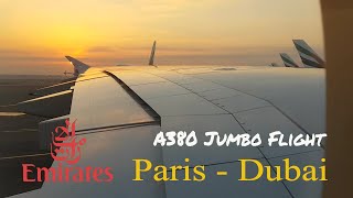 EMIRATES A380  Paris  Dubai EK 076 Economy Class Flight Report [upl. by Ahsaeit]