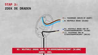 Thermostaat elektrische vloerverwarming aansluiten [upl. by Innaig]