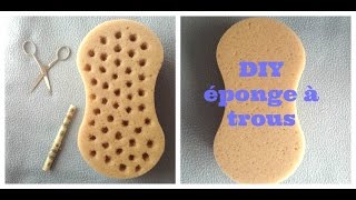 DIY  éponge à trous pour cheveux crépus courts [upl. by Simon]