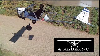 AirBike Ultralight  landing from short final with speeds [upl. by Rajewski]