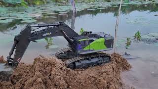 How to turn RC Construction Worker Solo  Excavators advanced tip and trick working [upl. by Fem]