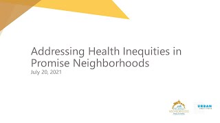 Addressing Health Inequities in Promise Neighborhoods [upl. by Billie220]