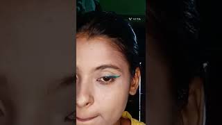 Green eye makeup tutorialtrendingshots beutyhack 2024shorts eyeliner kajalmakeover [upl. by Cynar]