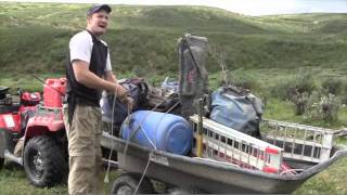 Canol Trail ATV Adventurer A Busted Winch Broken Trailer and Fine Backcountry Meal [upl. by Lona689]