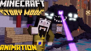 The Wither Storm Eats Ivor Minecraft Story Mode  Wither Storm Animation [upl. by Yhtuv]