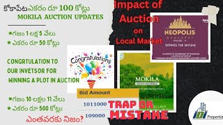 Mokila and Neopolis E Auction Update  Impact on Real Estate Market in Hyderabad I Highest Bid Value [upl. by Leiba]