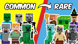 common VS rare LEGO Minecraft Minifigures [upl. by Liartnod474]