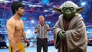 🔥WWE 2K24  Bruce Lee vs Yoda  Iron Man Match 2024  WWE Aug 7 2024 [upl. by Arramat548]