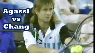 CLASSIC Agassi Chang 1991 match SWEET [upl. by Haldan]