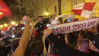 AC Ajaccio  Le Havre  Quand le capitaine Johan Cavalli vient fêter la victoire avec les supporters [upl. by Decca]