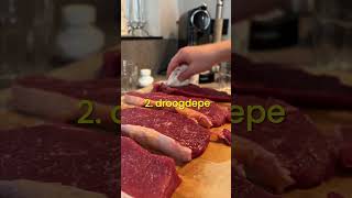 Steak bakken voor vrienden koken biefstuk steak sierdsteak [upl. by Yessac523]