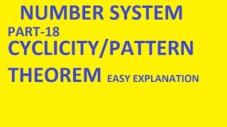 Number System Remainder Theorem Cyclicity  Pattern Theorem Part18 [upl. by Ylagam]