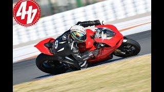 Ducati Panigale V4  Onboard at Valencia [upl. by Nwahsad]