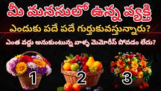 మీమనసులో ఉన్న వ్యక్తి ఎందుకు పదే పదే గుర్తుకువస్తున్నారుఎంత వద్దు అనుకుంటున్నtarotreading telugu [upl. by Ahsetel]