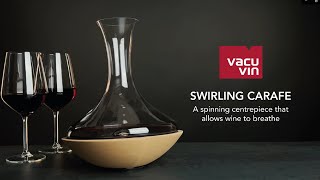 Vacu Vin  Swirling Carafe  Spinning centrepiece that allows wine to breathe [upl. by Eeruhs]