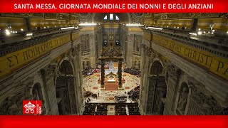 23 luglio 2023 Santa Messa Giornata Mondiale dei Nonni e degli Anziani  Papa Francesco [upl. by Aguste]